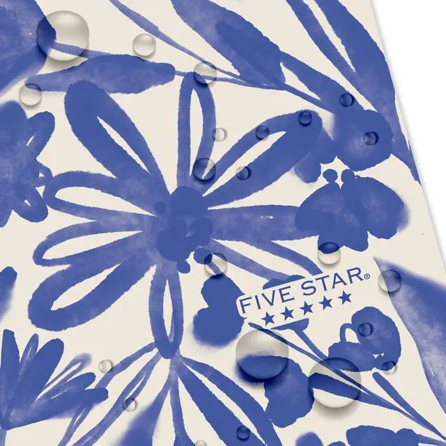 Alt view image 6 of 7 - Five Star Spiral Notebook + Study App, 1 Subject, College Ruled Paper, 8-1/2" x 11", 80 Sheets, Fights Ink Bleed, Water Resistant Cover, Soft Petals Blue (820441F-ECM)