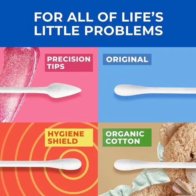 Alt view image 6 of 6 - Q-tips Cotton Swabs, Original, For Home, First Aid and Beauty, 100% Cotton, 500 Count
