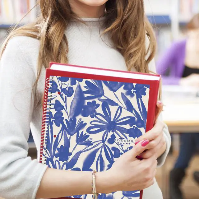 Alt view image 7 of 7 - Five Star Spiral Notebook + Study App, 1 Subject, College Ruled Paper, 8-1/2" x 11", 80 Sheets, Fights Ink Bleed, Water Resistant Cover, Soft Petals Blue (820441F-ECM)