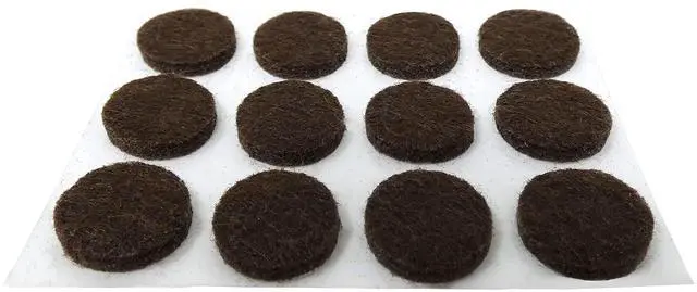 Main image of Shepherd Hardware 9958 1/2-Inch Self-Adhesive Felt Furniture Pads, 24-Pack, Brown