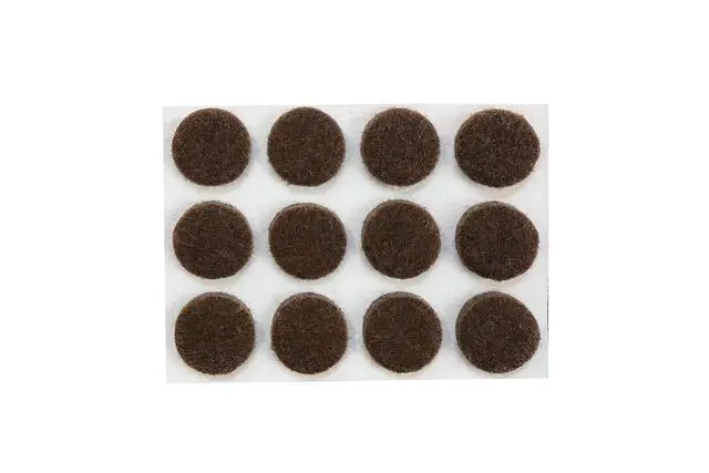 Alt view image 6 of 6 - Shepherd Hardware 9958 1/2-Inch Self-Adhesive Felt Furniture Pads, 24-Pack, Brown
