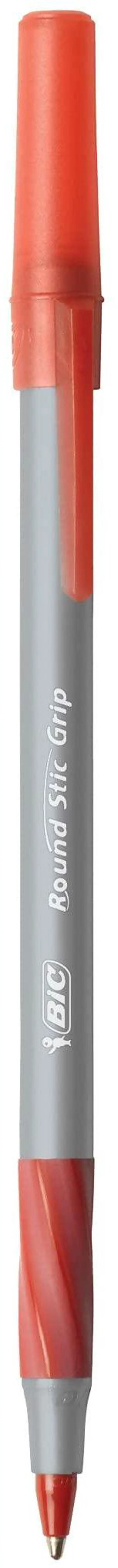 Alt view image 4 of 5 - BIC Round Stic Grip Xtra Comfort Ballpoint Pens, 12-Count, 1.2mm, Red