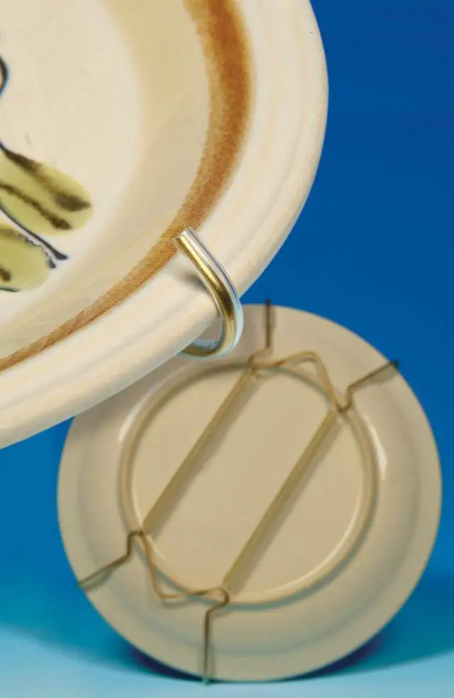 Alt view image 3 of 6 - Hillman Soft Tip Metal Plate Hanger, 8in-11in, 1 Count, Brass