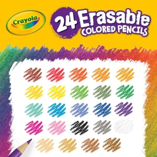 Alt view image 6 of 6 - Crayola Erasable Colored Pencils, 24ct