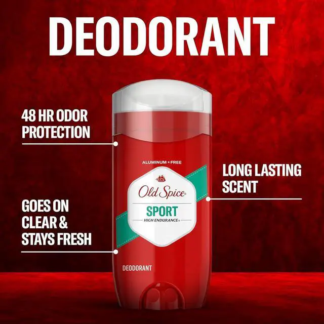 Alt view image 4 of 6 - Old Spice High Endurance Aluminum Free Deodorant for Men, Pure Sport, 24/7 Sweat & Odor Protection, 2.25 oz