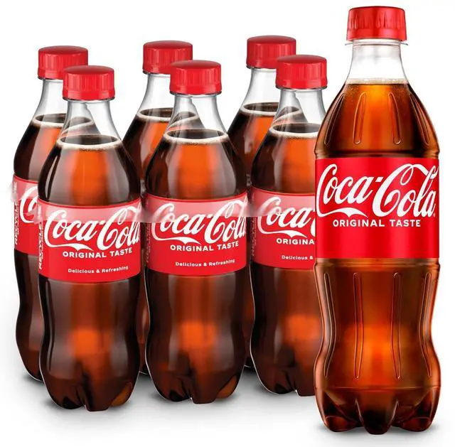 Main image of Coca-Cola 16.9 fl oz Soda Soft Drink Bottles, 6 Pack