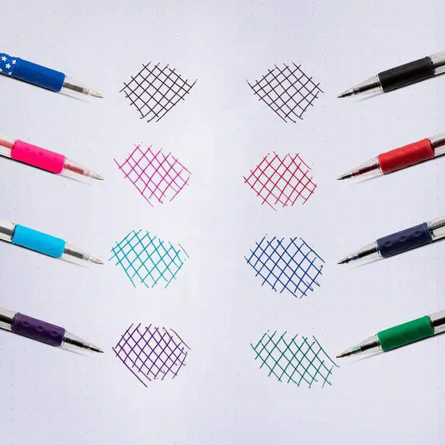 Alt view image 6 of 6 - Pentel RSVP Ballpoint Pen 0.7mm Fine Line Black Ink Pack of 5 (BK90PF5A)