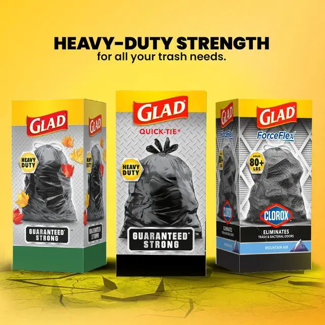 Alt view image 4 of 5 - Glad Quick-Tie Strong Trash Bags, 30 Gallon, 21 Count (Package May Vary)