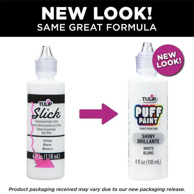 Alt view image 4 of 6 - Tulip Puff Fabric Paint 4 fl oz Shiny White Permanent Craft Paint for Clothes DIY Projects Non-toxic