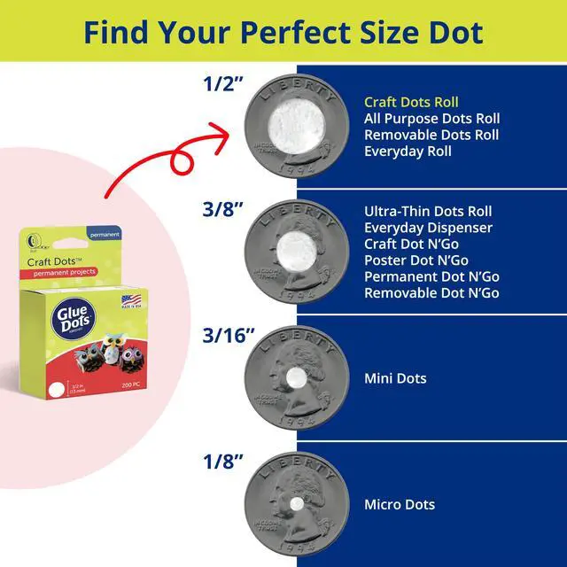 Alt view image 4 of 6 - Glue Dots, 1/2-Inch Double-Sided Adhesive Dots, 200 Count, Clear, DIY Craft Glue Alternative to Hot Glue