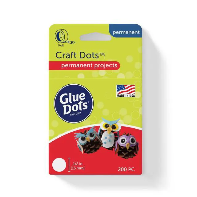 Alt view image 5 of 6 - Glue Dots, 1/2-Inch Double-Sided Adhesive Dots, 200 Count, Clear, DIY Craft Glue Alternative to Hot Glue