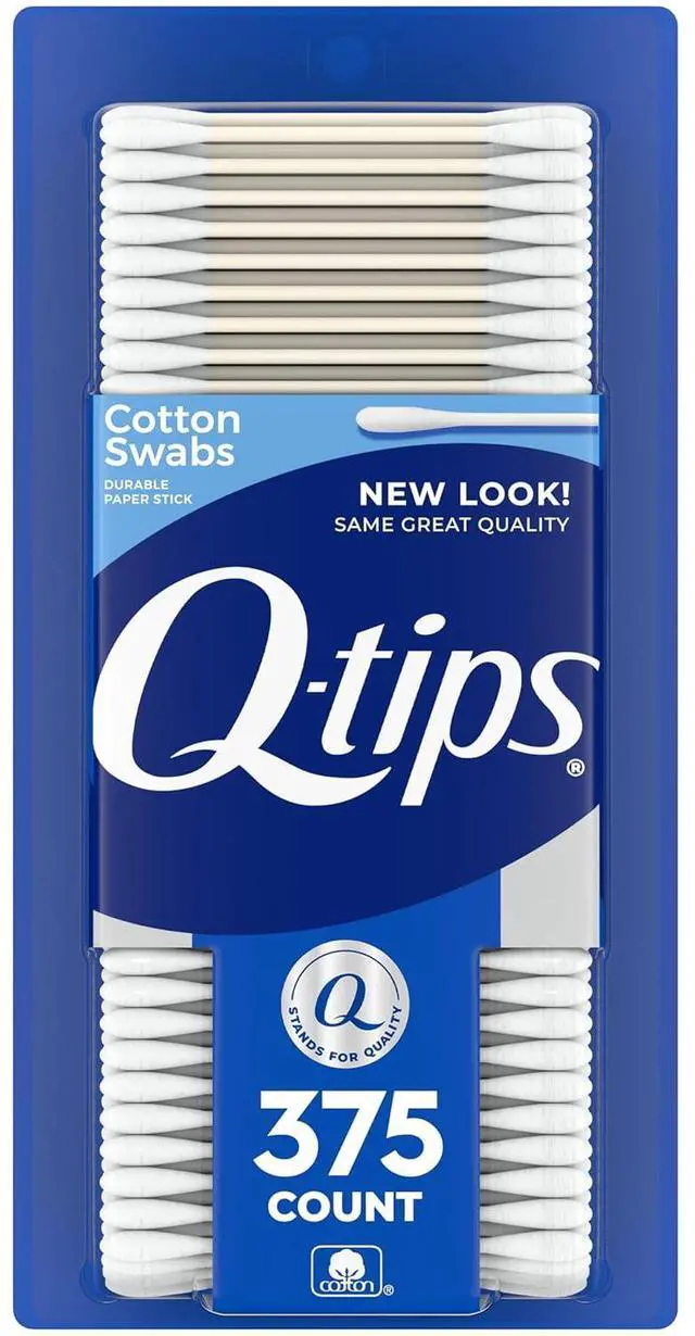 Main image of Q-tips Cotton Swabs 375 Count, 100% Cotton