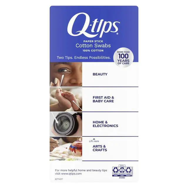 Alt view image 5 of 6 - Q-tips Cotton Swabs 375 Count, 100% Cotton