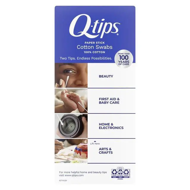 Alt view image 4 of 6 - Q-tips Original Cotton Swabs, 100% Cotton, 500 Count, for Home, First Aid and Beauty