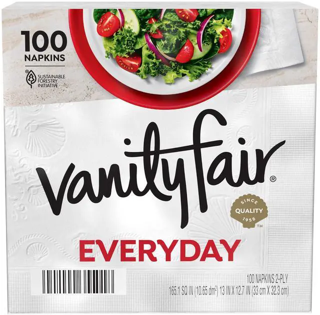 Main image of Vanity Fair Everyday Paper Napkins, 100 Count, Disposable