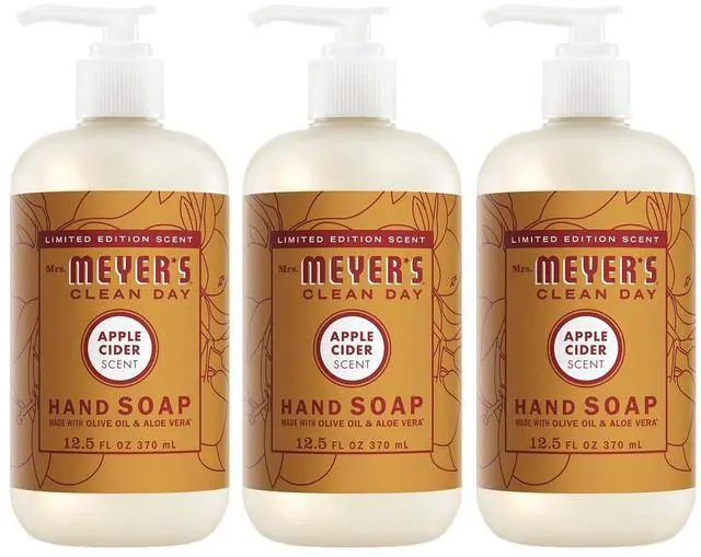 Main image of Mrs. Meyer's Clean Day Liquid Hand Soap, Apple Cider, 12.5 fl oz, 3 Pack