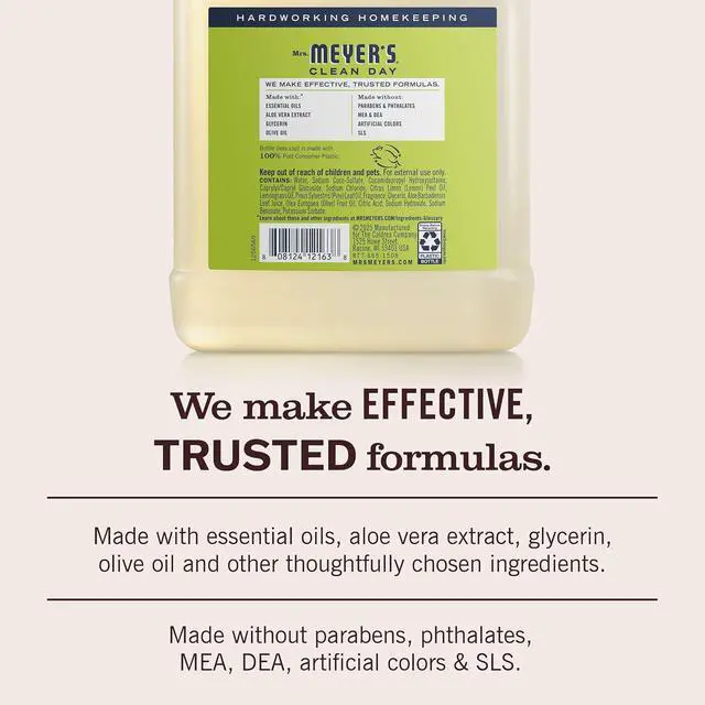 Alt view image 5 of 6 - Mrs. Meyer's Clean Day, Hand Soap Refill, Lemon Verbena Scent, 33 Fl Oz