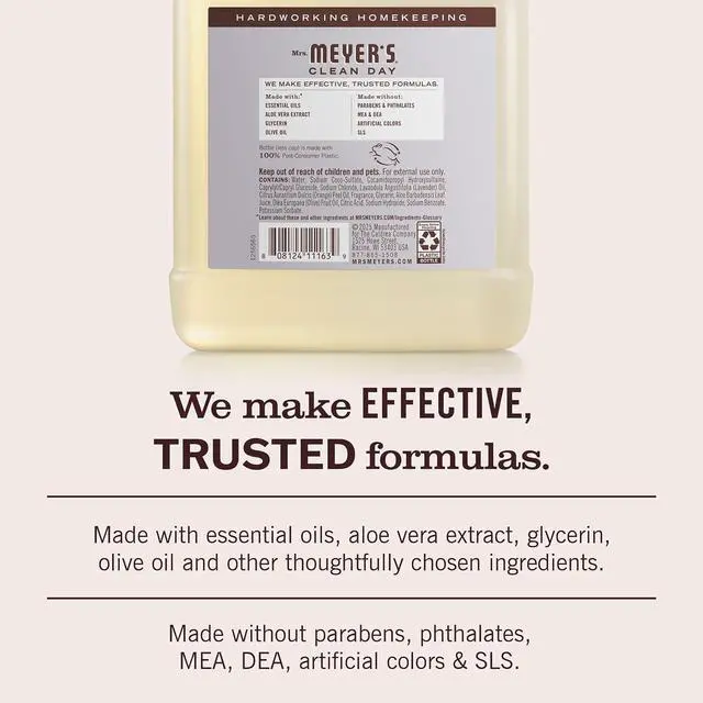 Alt view image 4 of 6 - Mrs. Meyer's Clean Day Hand Soap Refill, Lavender, 33Fl Oz