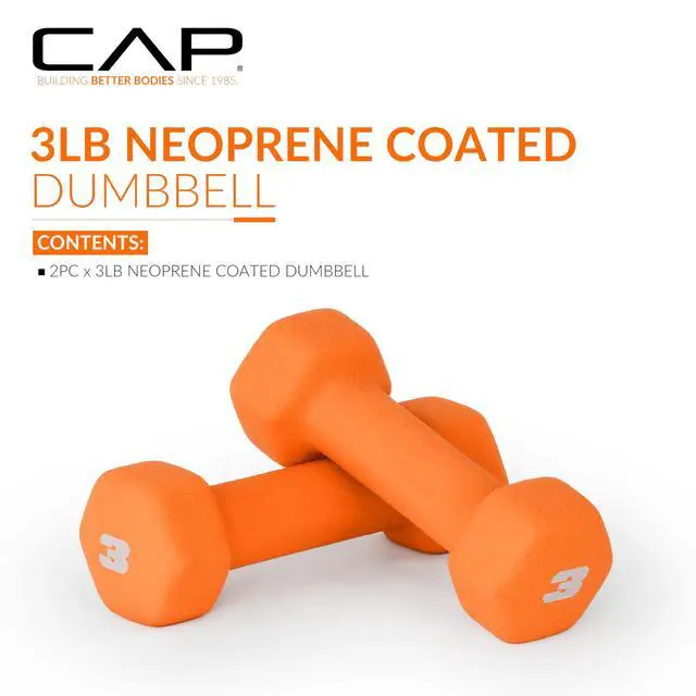 Alt view image 3 of 7 - CAP Barbell Color Series Neoprene Dumbbell Weights Pairs and Sets