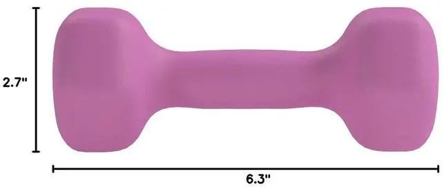 Alt view image 3 of 6 - Amazon Basics Neoprene Dumbbell Hand Weights for Exercise and Muscle Toning