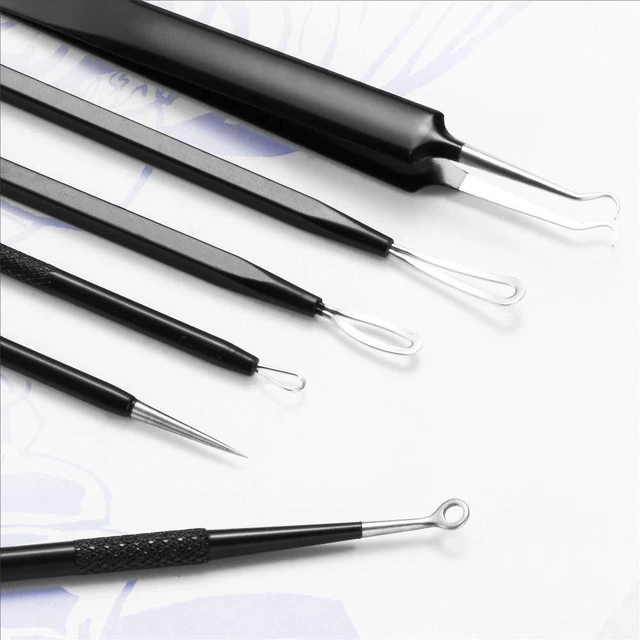 Alt view image 6 of 7 - Blackhead Remover Pimple Popper Comedone Extractor Tool Kit - 6 Piece Professional Stainless Steel