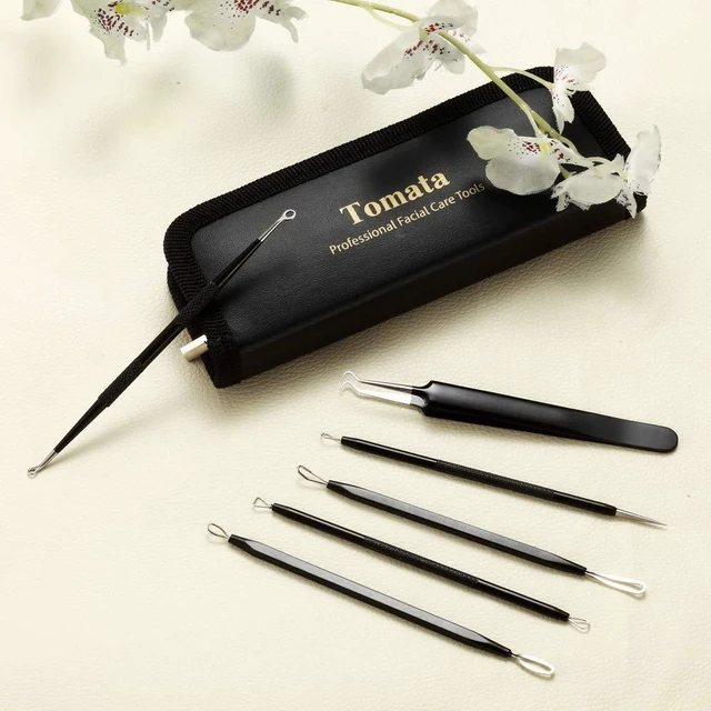 Alt view image 4 of 7 - Blackhead Remover Pimple Popper Comedone Extractor Tool Kit - 6 Piece Professional Stainless Steel