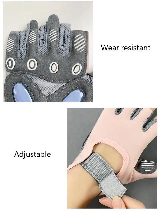 Main image of Fitness Sports Gloves, Anti-Slip, for Cycling, Machine Training, Grey, M