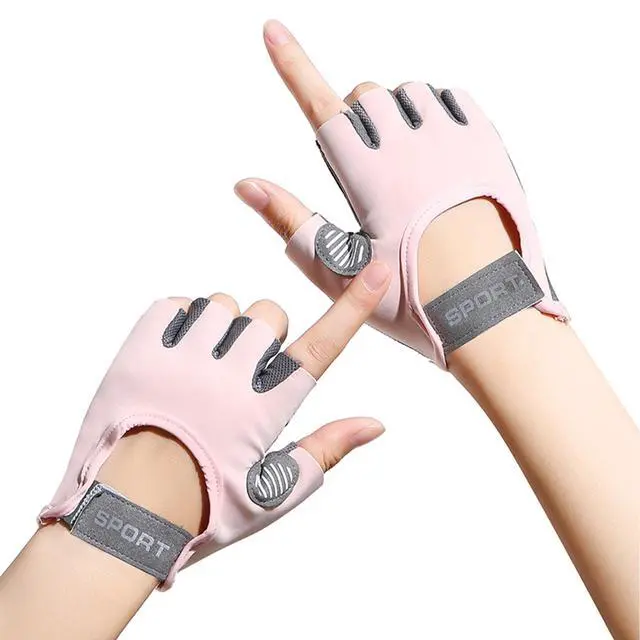 Alt view image 6 of 7 - Mawjom Breathable Half Finger Workout Gloves with Full Palm Protection Grip for Women Men Gym Fitness Weightlifting