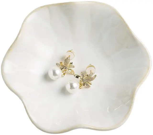 Main image of BEUNAIZER Ceramic Jewelry Dish Ring Tray Trinket Tray Key Bowl