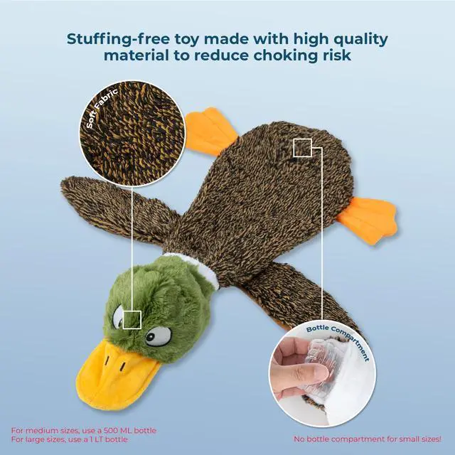 Alt view image 2 of 6 - Best Pet Supplies 2-in-1 Fun Skin Stuffless Dog Toy, Wild Duck, Small