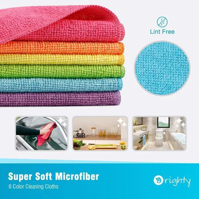Alt view image 3 of 6 - Orighty Microfiber Cleaning Cloth 12 Pack 12x11 in