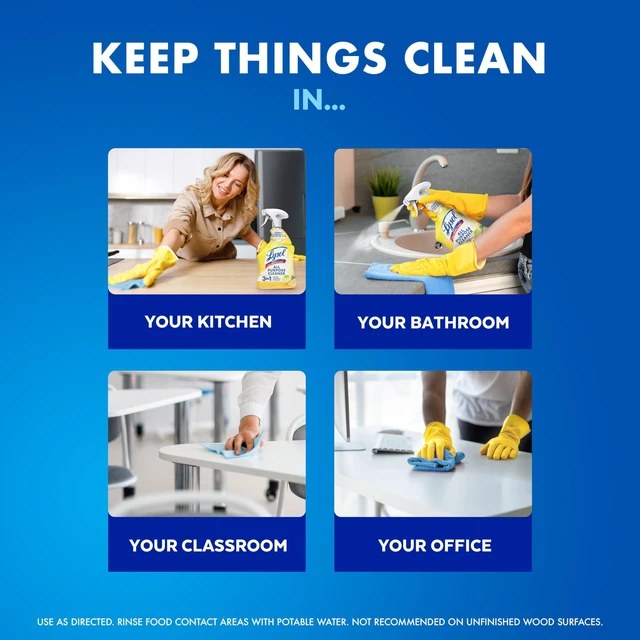 Alt view image 4 of 6 - Lysol All Purpose Cleaner Spray Disinfectant, Lemon, 32oz