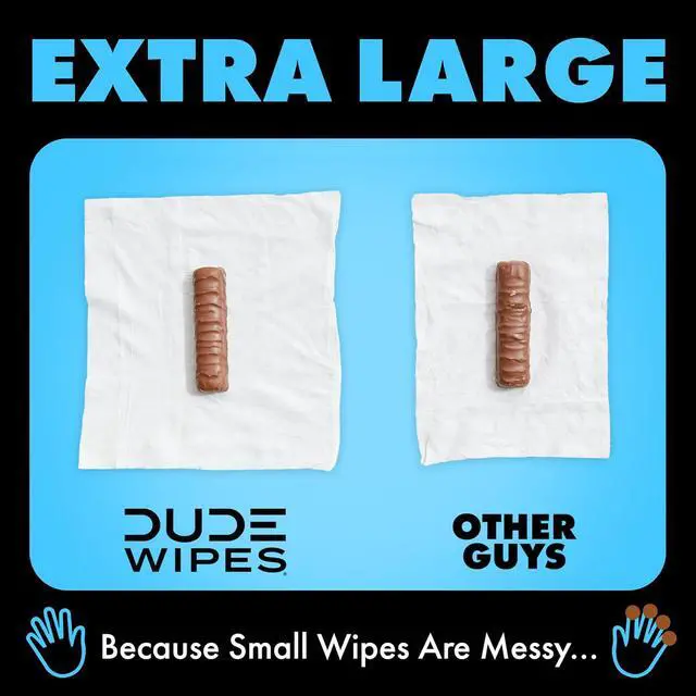 Alt view image 4 of 6 - DUDE Wipes Unscented Adult Flushable Wet Wipes Sensitive Skin 48 Count