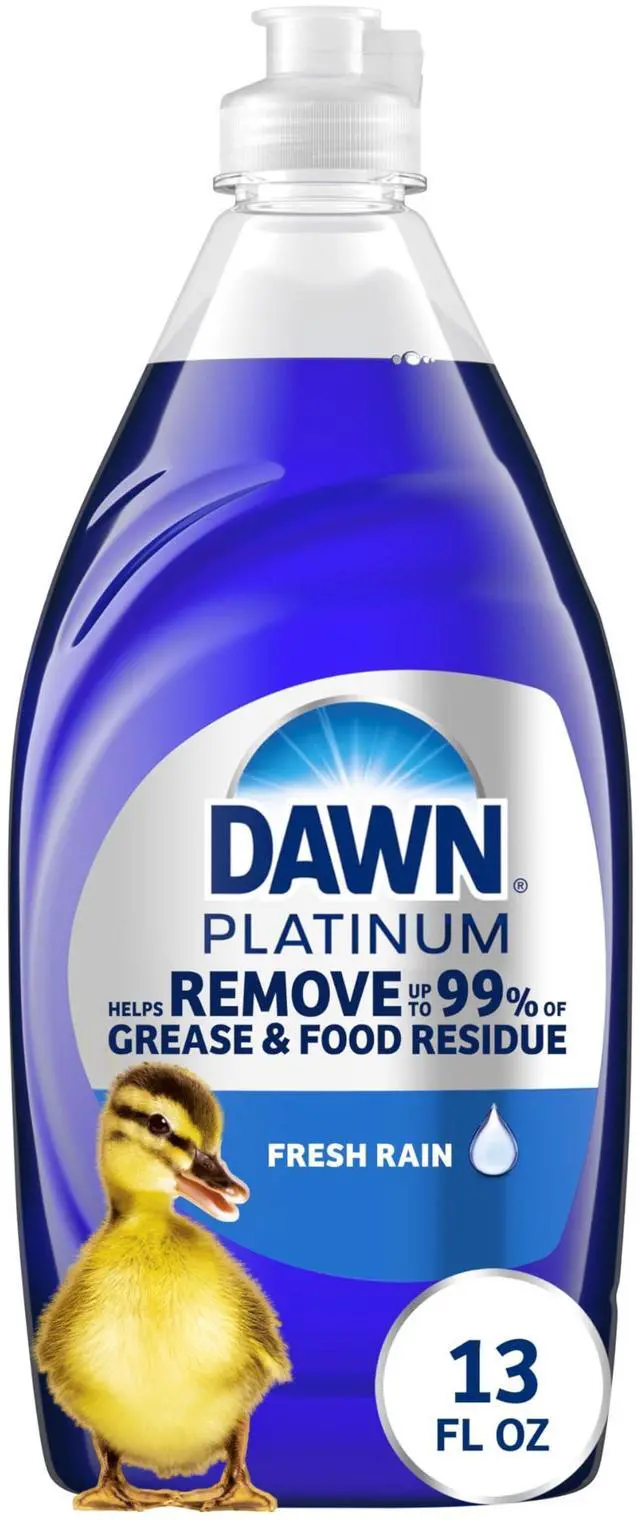 Main image of Dawn Platinum Dish Soap, Fresh Rain Scent, Liquid Dishwashing Detergent, 13oz, for Tough Grease Removal