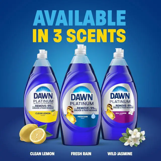 Alt view image 2 of 7 - Dawn Platinum Dish Soap, Fresh Rain Scent, Liquid Dishwashing Detergent, 13oz, for Tough Grease Removal