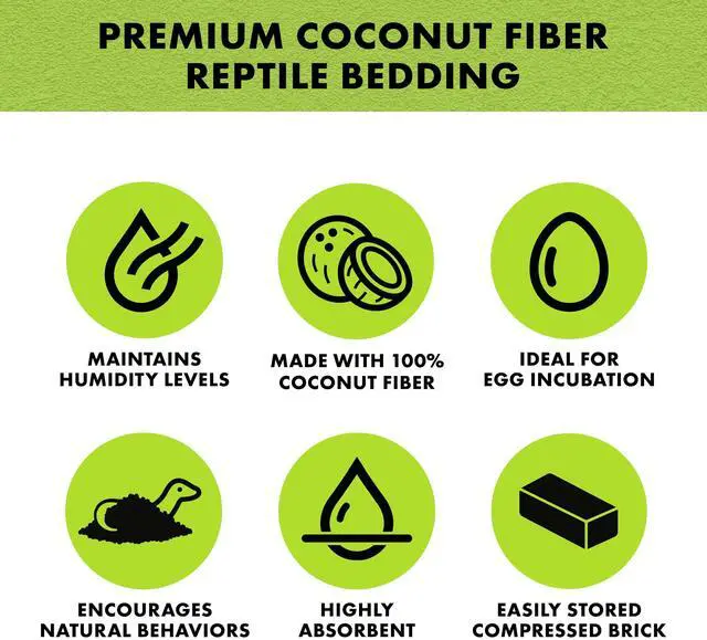 Alt view image 3 of 6 - Zilla Coconut Husk Organic Reptile Bedding - Coconut Fiber, One Size, Brown