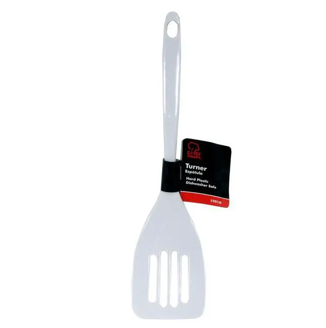 Alt view image 2 of 3 - Chef Craft Basic Melamine Slotted Turner/Spatula, 11.25-Inch, White