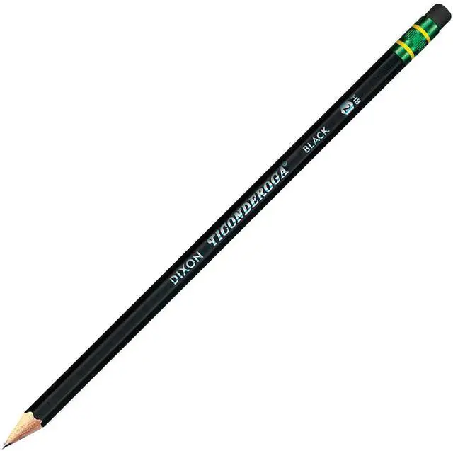 Alt view image 4 of 6 - Ticonderoga #2 HB Soft Wood-Cased Pencils, Black, 12 Count