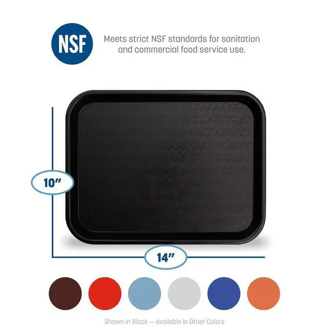 Alt view image 3 of 6 - Carlisle FoodService Products Caf Cafeteria Tray, 10" x 14", Chocolate, 1 Count