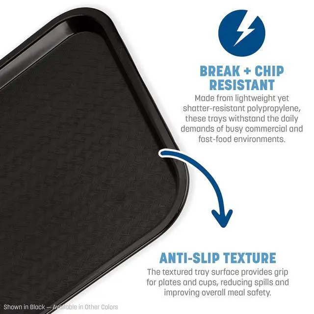 Alt view image 6 of 6 - Carlisle FoodService Products Caf Cafeteria Tray, 10" x 14", Chocolate, 1 Count