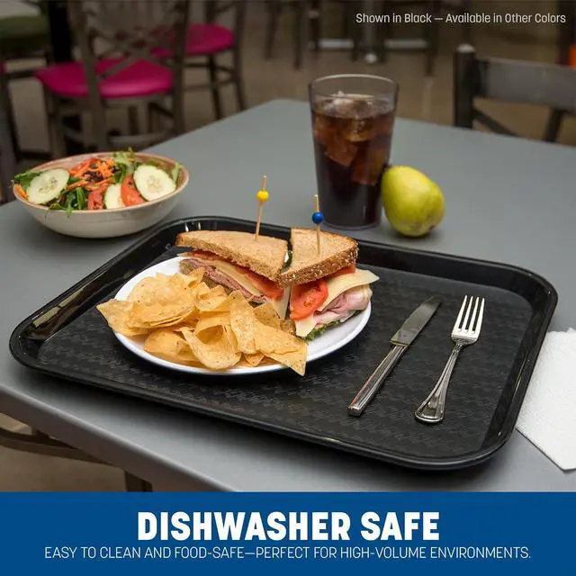 Alt view image 4 of 6 - Carlisle FoodService Products Caf Cafeteria Tray, 10" x 14", Chocolate, 1 Count