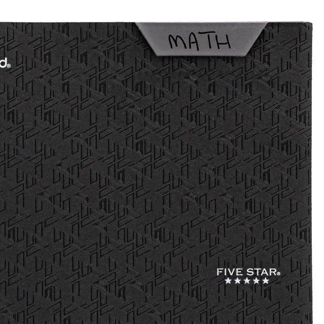 Alt view image 6 of 6 - Five Star 2-Pocket Plastic Folder with Stay-Put Tabs and Prong Fasteners, Holds 8-1/2" x 11" Paper, Black (72113)