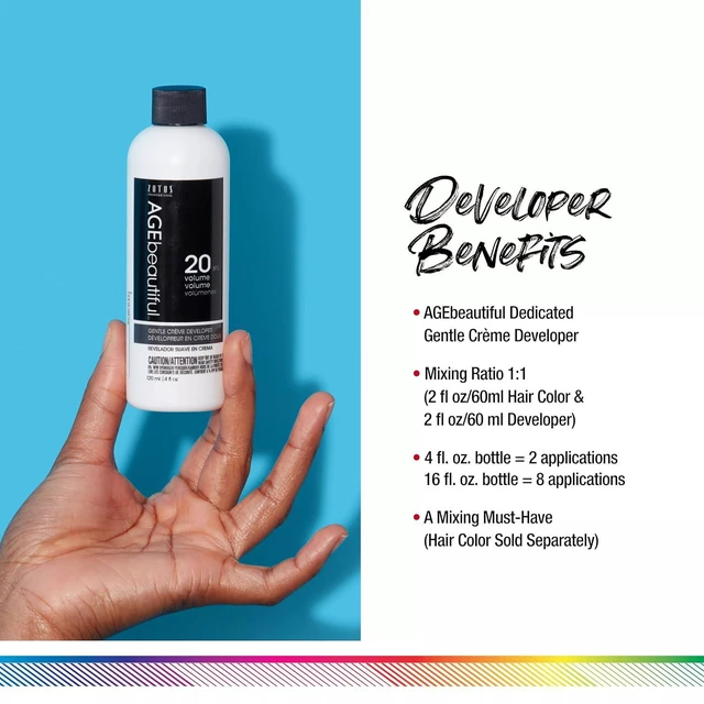 Alt view image 4 of 6 - AGE Beautiful Gentle Creme Hair Developers for Permanent Hair Color Dyes, Toners, Lighteners, Professional Salon Coloring, Long Lasting Gray Hair Coverage