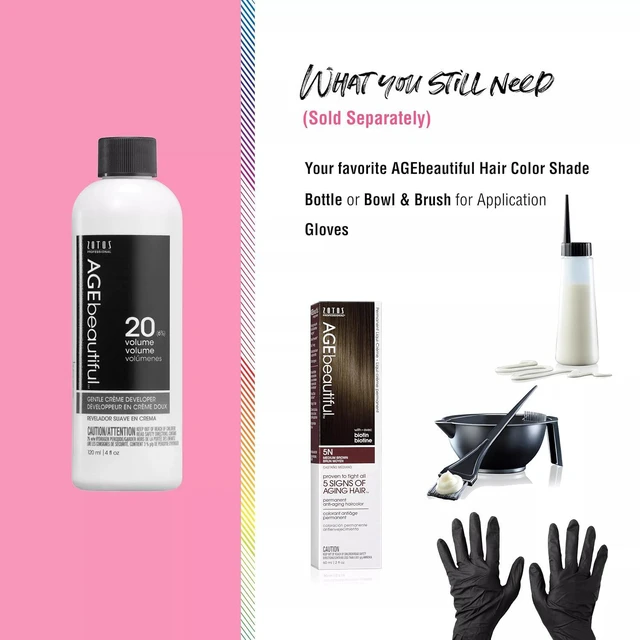 Alt view image 6 of 6 - AGE Beautiful Gentle Creme Hair Developers for Permanent Hair Color Dyes, Toners, Lighteners, Professional Salon Coloring, Long Lasting Gray Hair Coverage