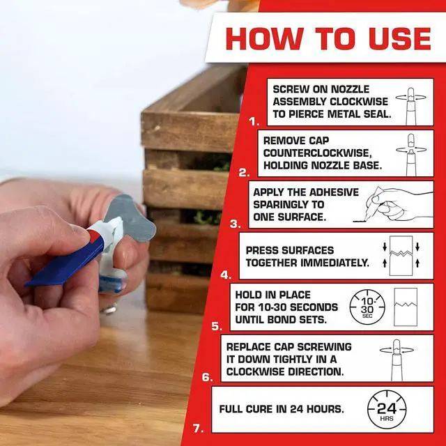 Alt view image 3 of 6 - Loctite Super Glue Liquid 0.07 fl oz Tubes (2-Pack), Clear, Cyanoacrylate Adhesive for Plastic, Wood, Metal, Crafts & Repair, Instant Quick Dry