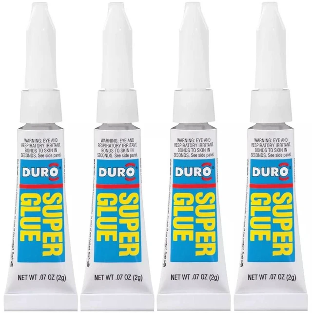 Main image of Duro Super Glue Clear 0.07 fl oz Tubes (4 Pack) - Cyanoacrylate Instant Quick Dry Adhesive