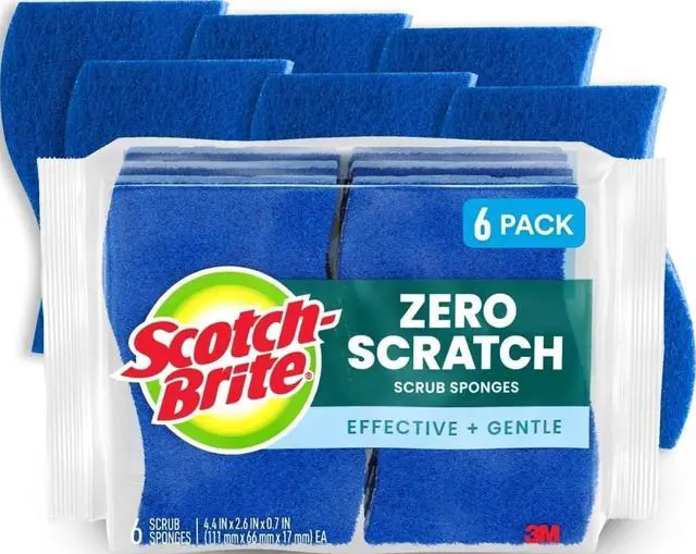Main image of Scotch-Brite Zero Scratch Scrub Sponge, 6 Pack