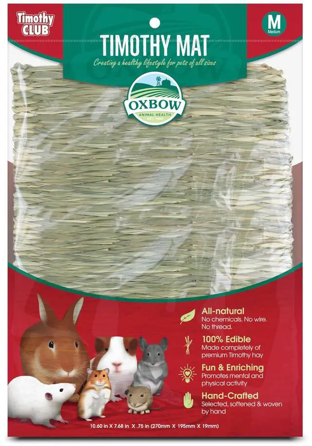 Main image of Oxbow Timothy Hay Mat Medium Edible Rabbit & Guinea Pig Chew Mat