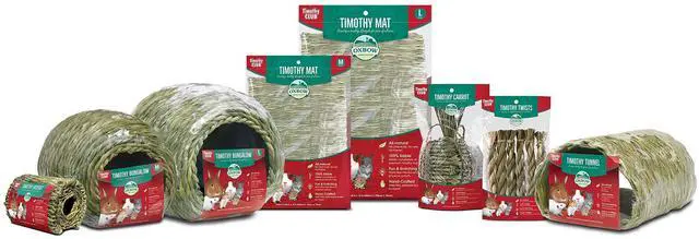 Alt view image 2 of 6 - Oxbow Timothy Hay Mat Medium Edible Rabbit & Guinea Pig Chew Mat