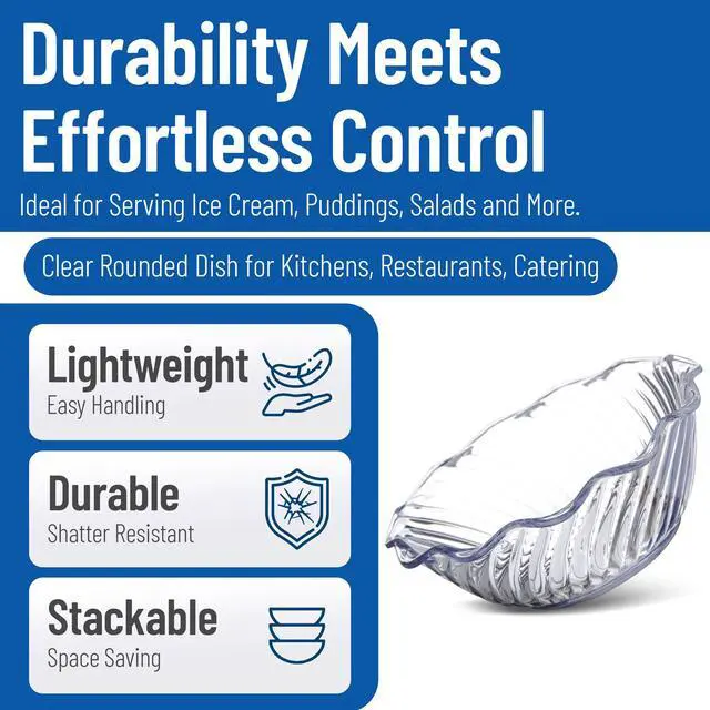 Alt view image 6 of 6 - Carlisle FoodService Products 453307 Plastic Dessert Bowls, 13oz, Clear